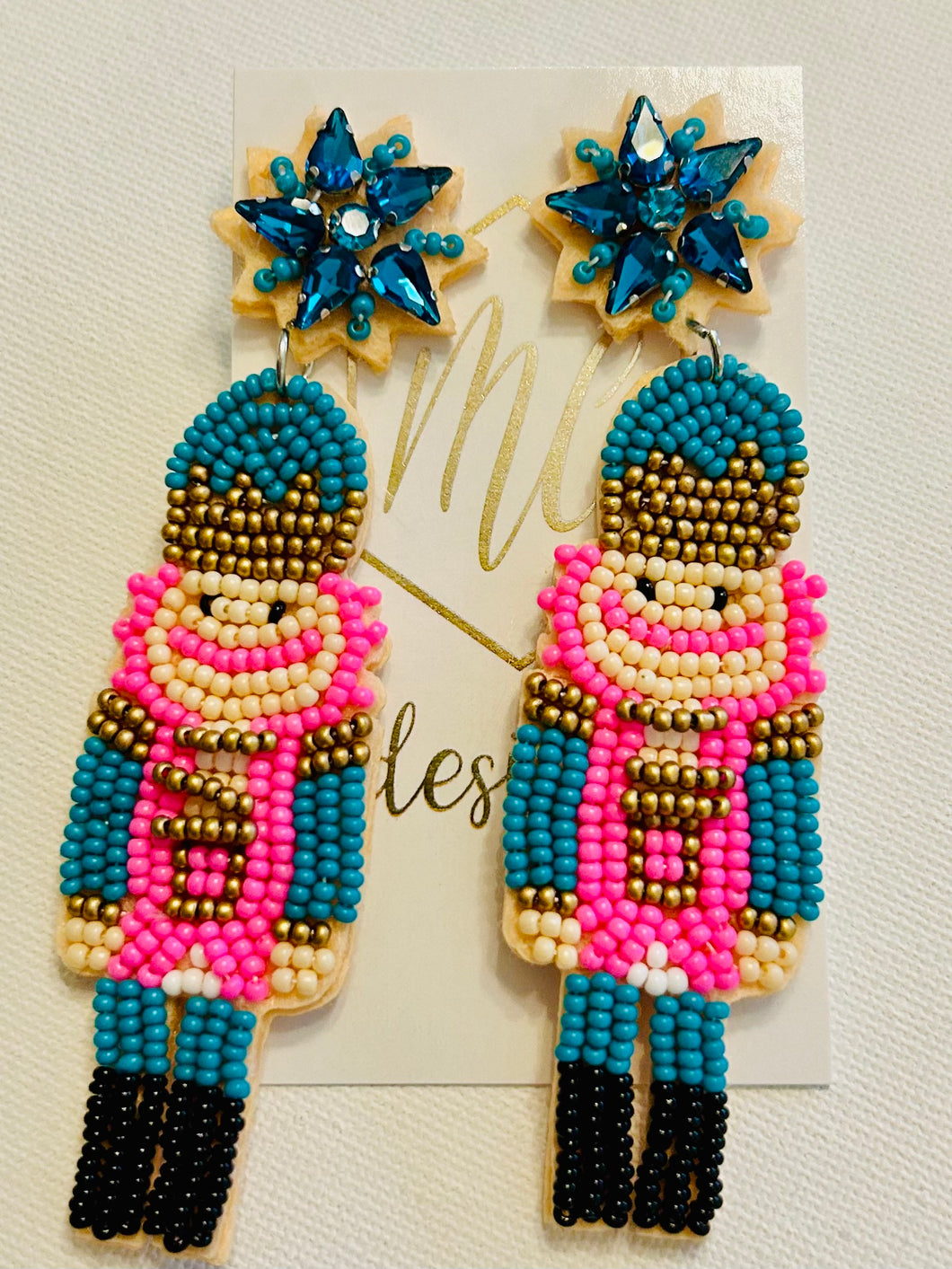 Beaded Nutcracker Earrings