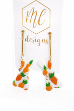 Easter Bunny Carrot Clay Earrings