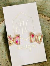 Big Butterfly Jeweled Earrings