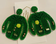 Beaded Christmas Sweater Earrings