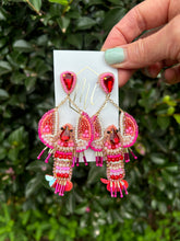 Beaded Colorful Crawfish Earrings