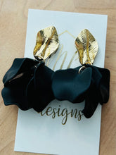 Small Petal Earrings Gold Leaf Top