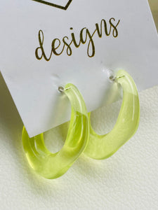 Acrylic Oval Hoops