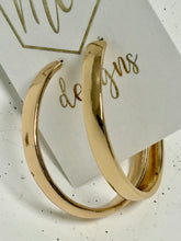 Large Flat Hoop Earrings 50 mm