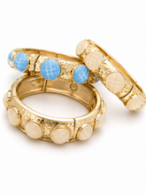Faceted Round Stone Cuff Bracelet