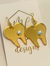 Gold Shiny Tooth Earrings