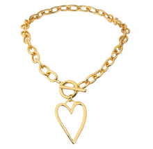 Chunky Chain Heart Necklace