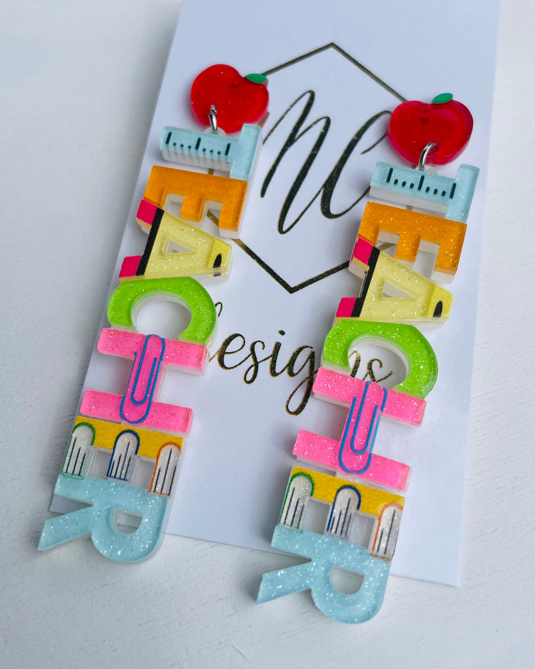 Teacher Acrylic Earrings