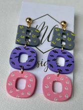 Acrylic BOO Earrings with Gold Posts