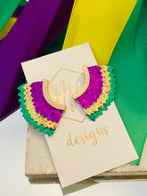 Mardi Gras Angel Wing Earrings