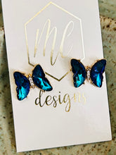 Big Butterfly Jeweled Earrings