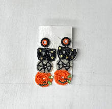 Boo Beaded Halloween Earrings