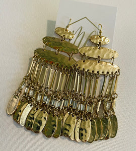 Gold Multi Chandelier Earrings