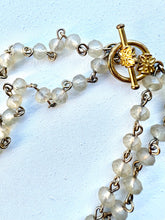 Gray Beaded Double Layered Rosary Style Necklace