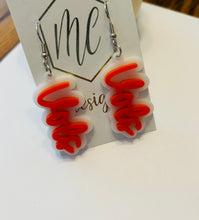 Scripted Football Team Earrings