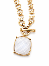 Chunky Cushion Cut Pendant Necklace
