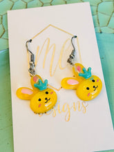 Easter Bunny Earrings with Crowns