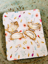 Big Butterfly Jeweled Earrings