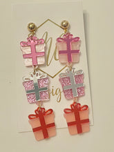 Triple Christmas Present Earrings