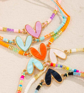 Beaded Heart Bracelets