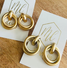 Multi Circle Matte OG Gold Earrings