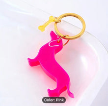 Dachshund Weenie Dog Acrylic Keychain Tag