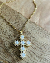 Jewel and Pearl Cross Necklaces