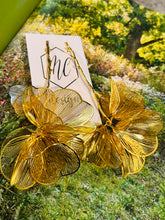 Large Gold Flower Statement Earrings