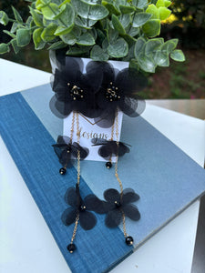 Long Statement Flower Earrings