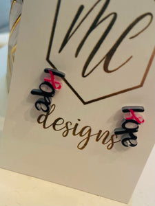 Small Breast Cancer Awareness Earrings