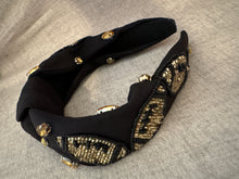 Iridescent Shiny Beaded Football Headbands
