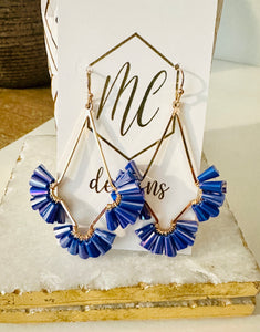 Kite Shaped Beaded Earrings