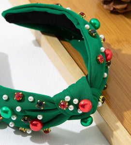 Statement Jeweled Christmas Headbands