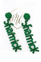Beaded St Patty Day Earrings