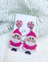 Beaded Santa Earrings