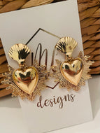 Heart Sunburst Earrings