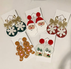 Christmas Clay Earrings