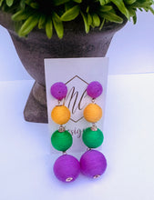 Mardi Gras Ball Earrings