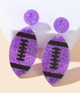 Assorted Sports Earrings Acrylic