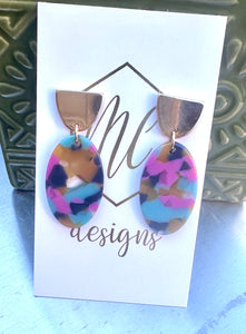 New Acrylic Oval Earrings