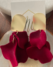 Velvet Felt Petal Earrings