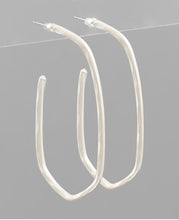 Hexagon Oval Matte Hoops Minimalistic