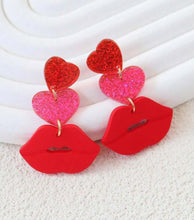 Heart Lips Valentine’s Day Earrings