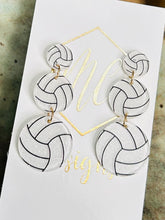 Triple Tiered Sports Ball Earrings