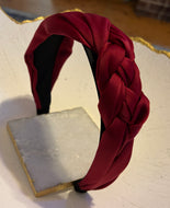 Maroon Side Braid Headband