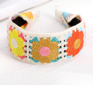 Woven Flower Bohemian Headband