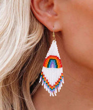 Beaded Boho Fringe Loom Earrings