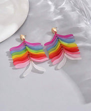 Multi Color Leaf Earrings