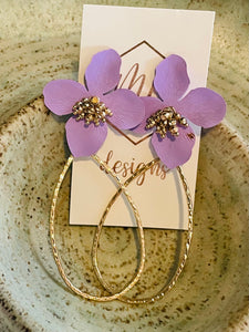 Flower Teardrop Earrings