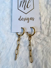 Chain Link Huggie Hoop Earrings